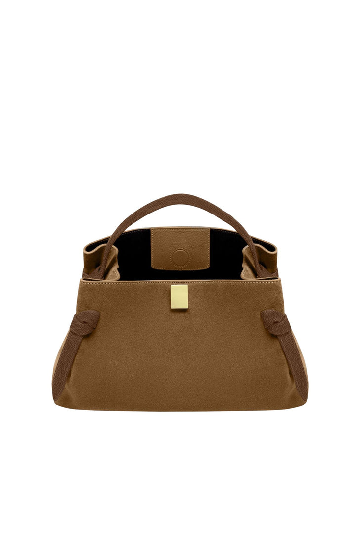 Gyoza Suede Leather Cognac
