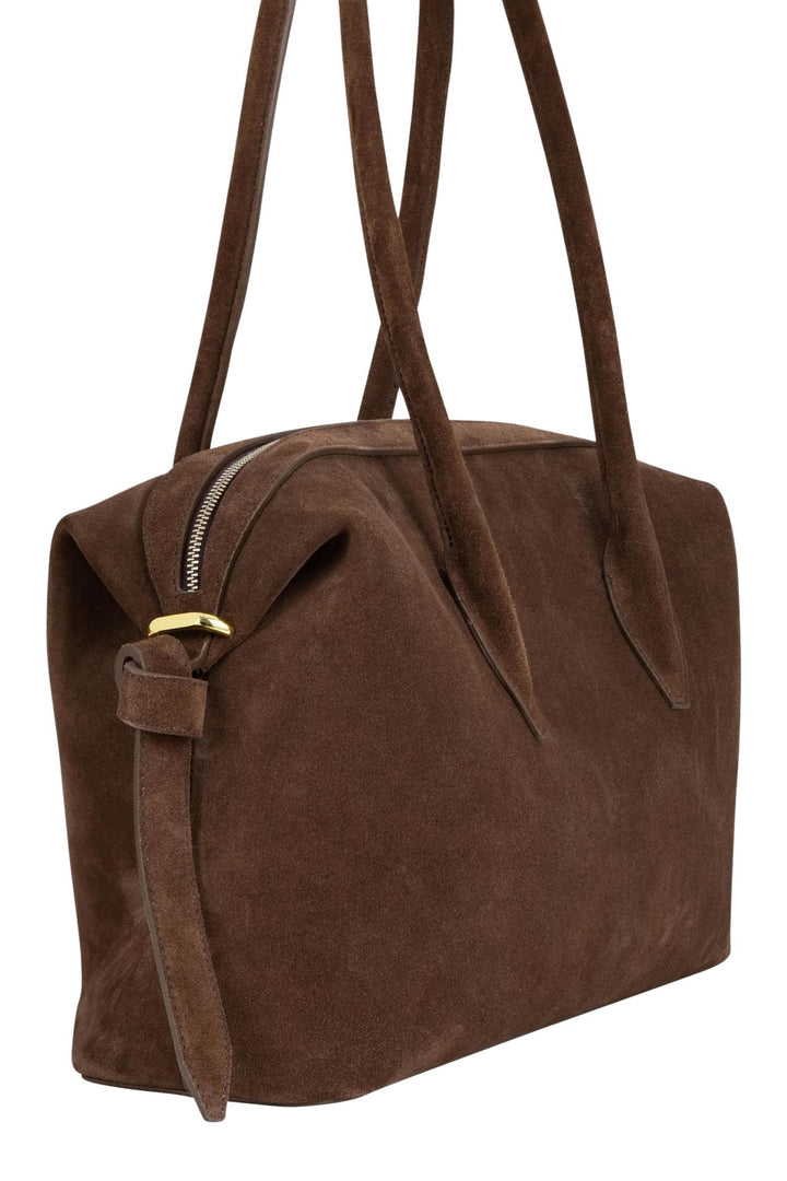 Brioche Duffle Suede Leather Chocolate