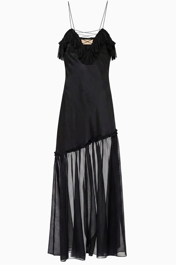 Elaria Cami Silk Gown Noir