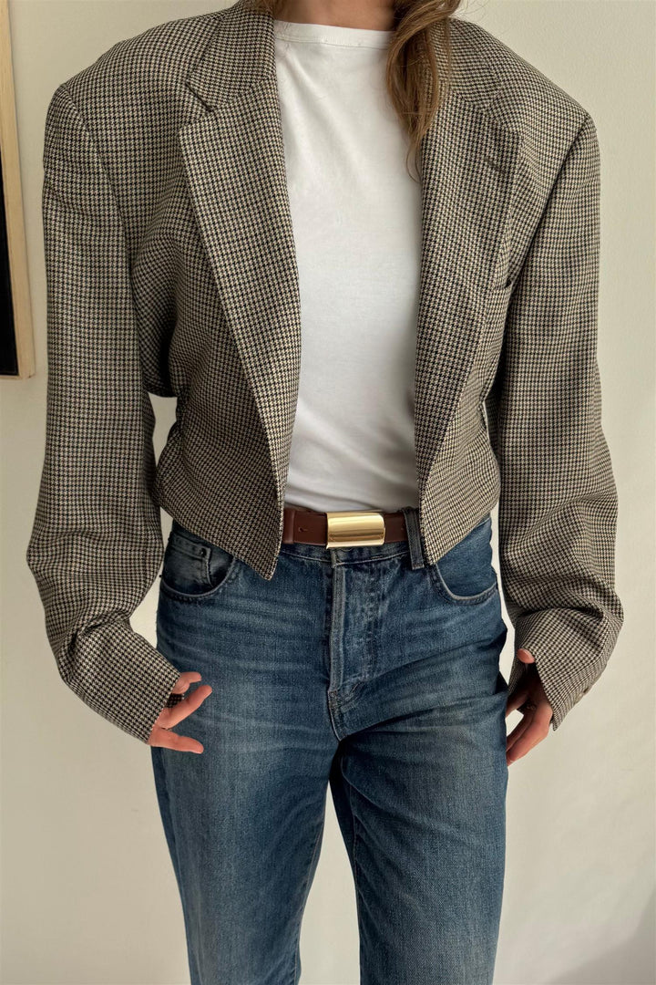 Cinched Waist Cropped Blazer CWCB8 Size 38