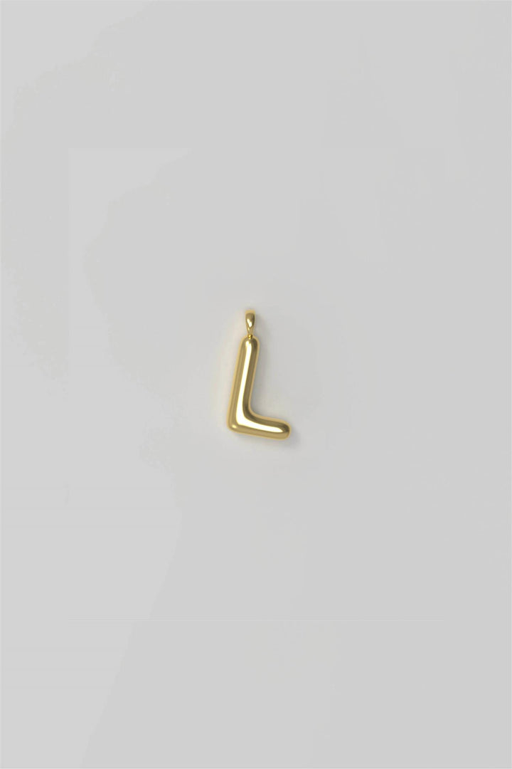 Letter Charm Small Plated