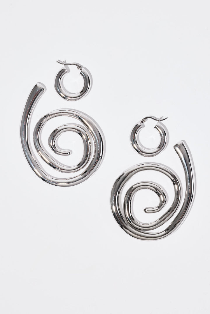 Dahlia Hoops Silver