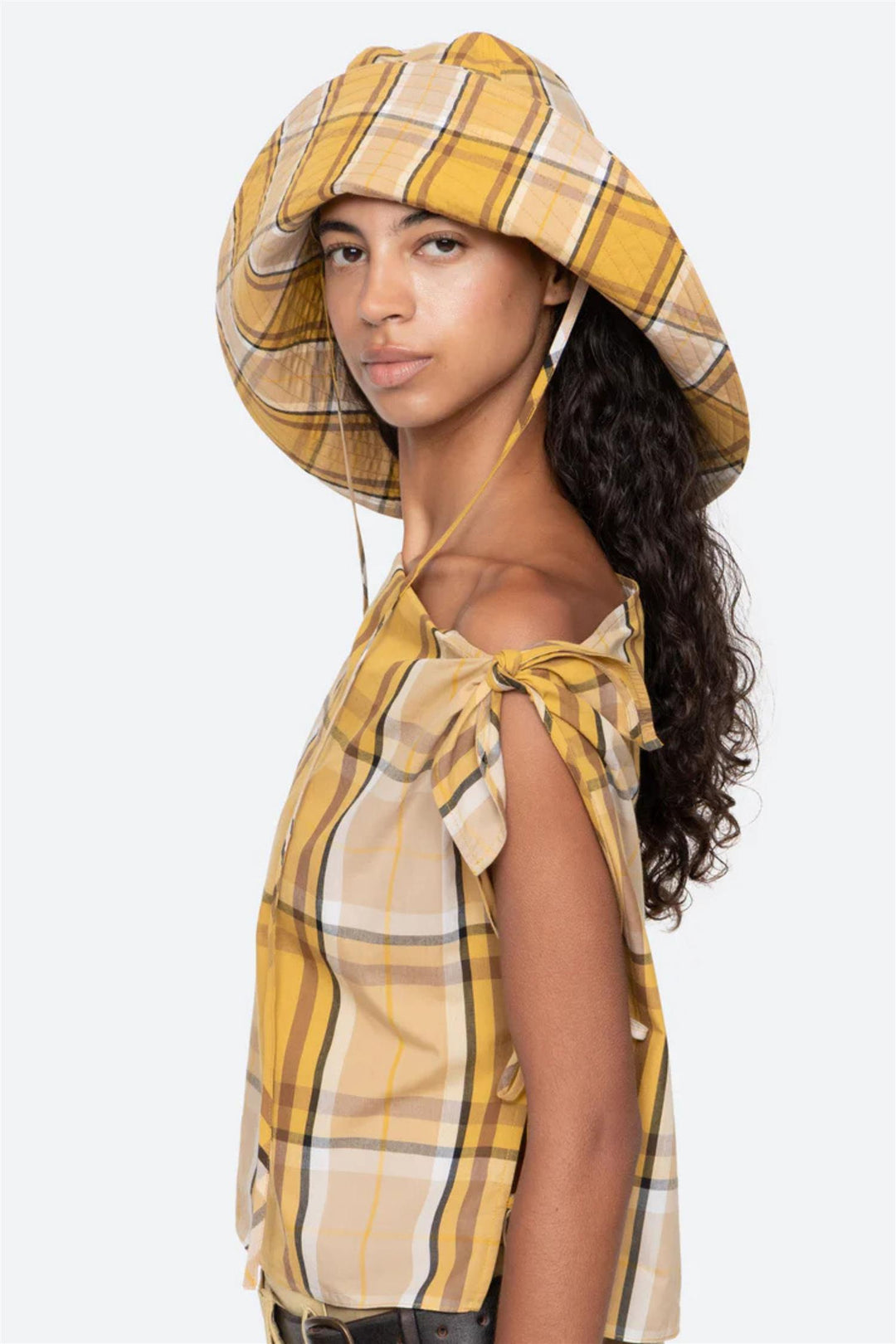 Copeland Plaid Hat Yellow