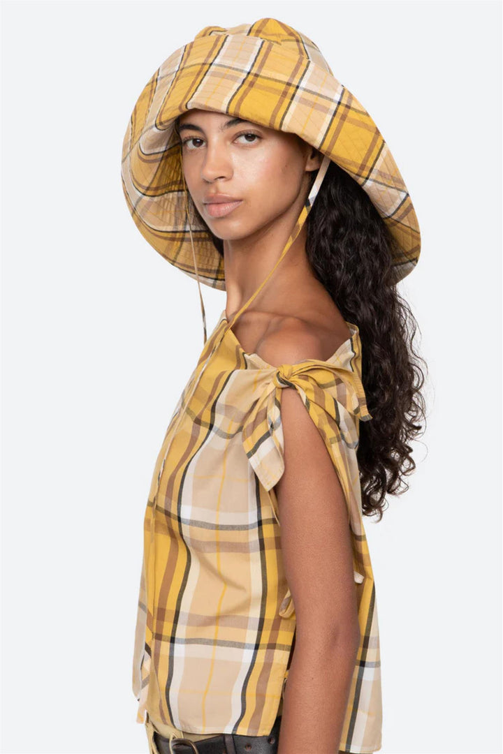 Copeland Plaid Hat Yellow