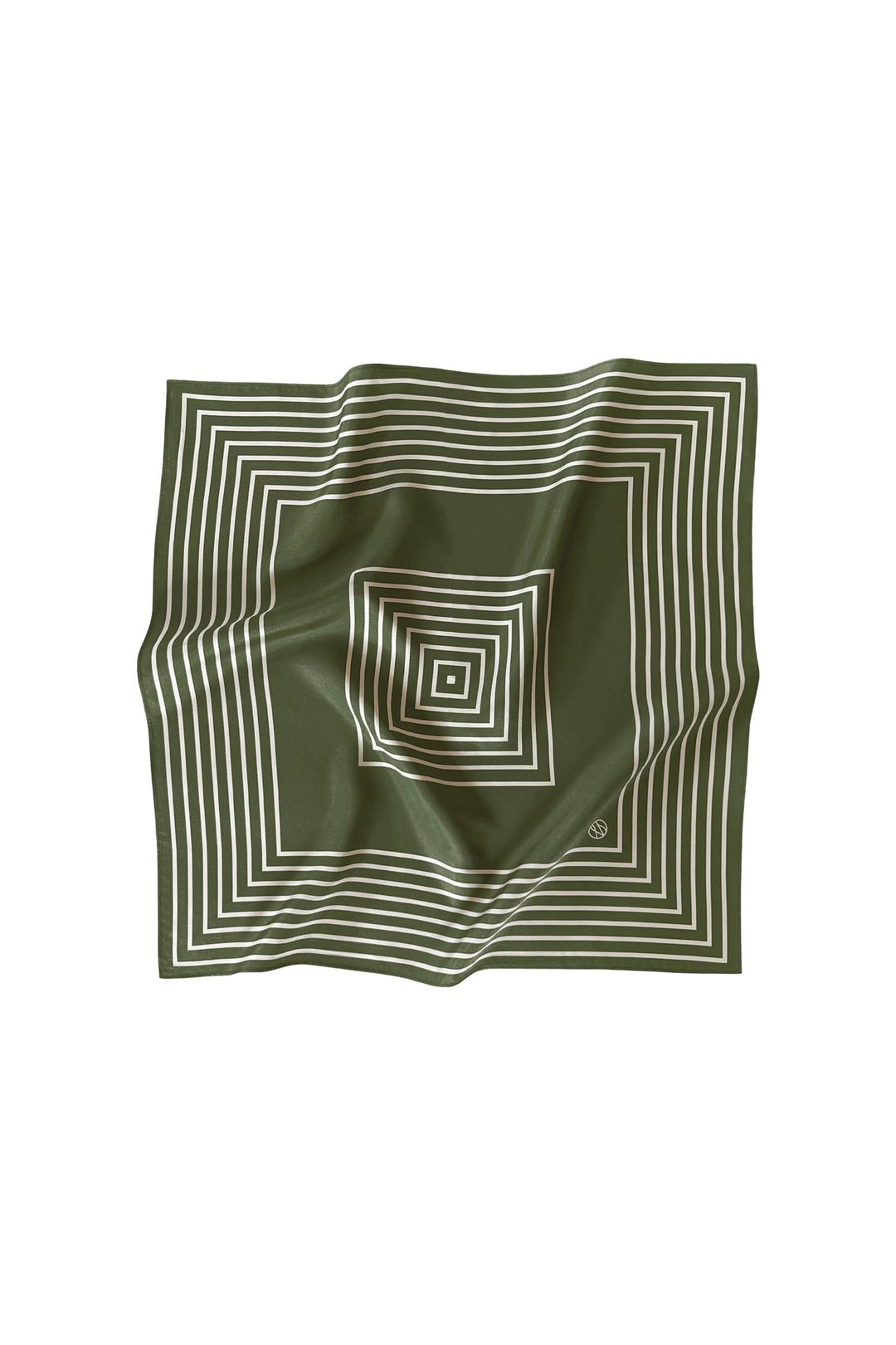 Striped Scarf 50 cm. Green