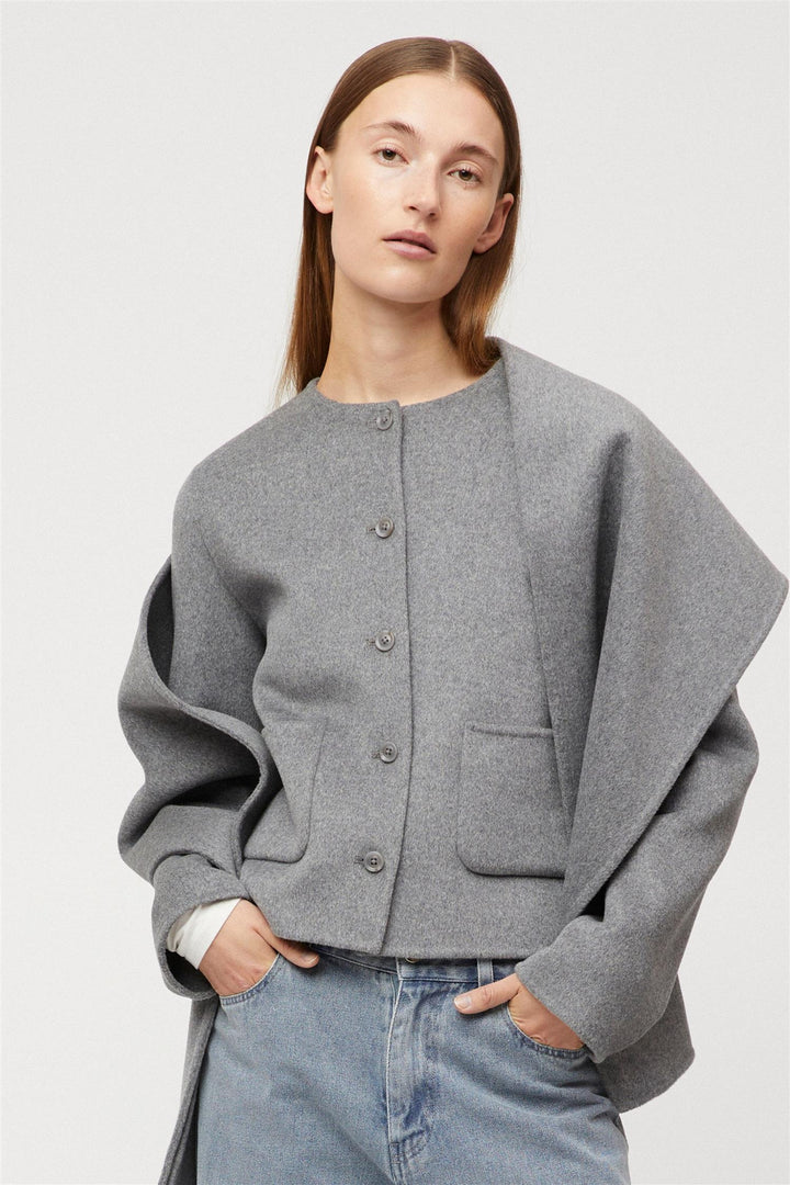 Monaco Double Jacket Grey Melange