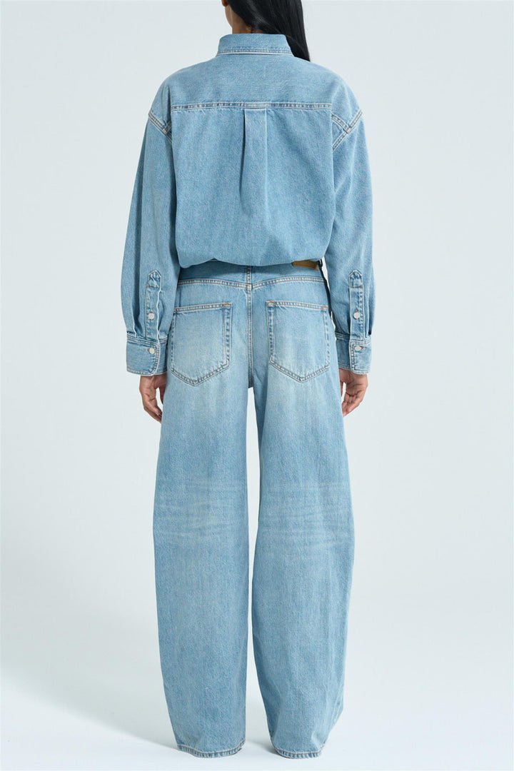 Tilda Denim Jumpsuit Blue Aqua