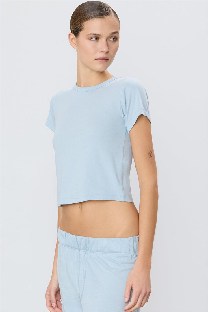 Short Sleeve Baby Tee Dusty Blue