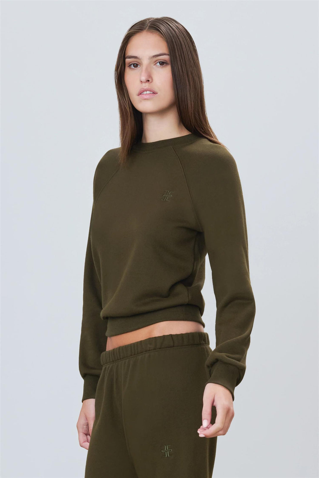 Shrunken Raglan Sweatshirt Moss