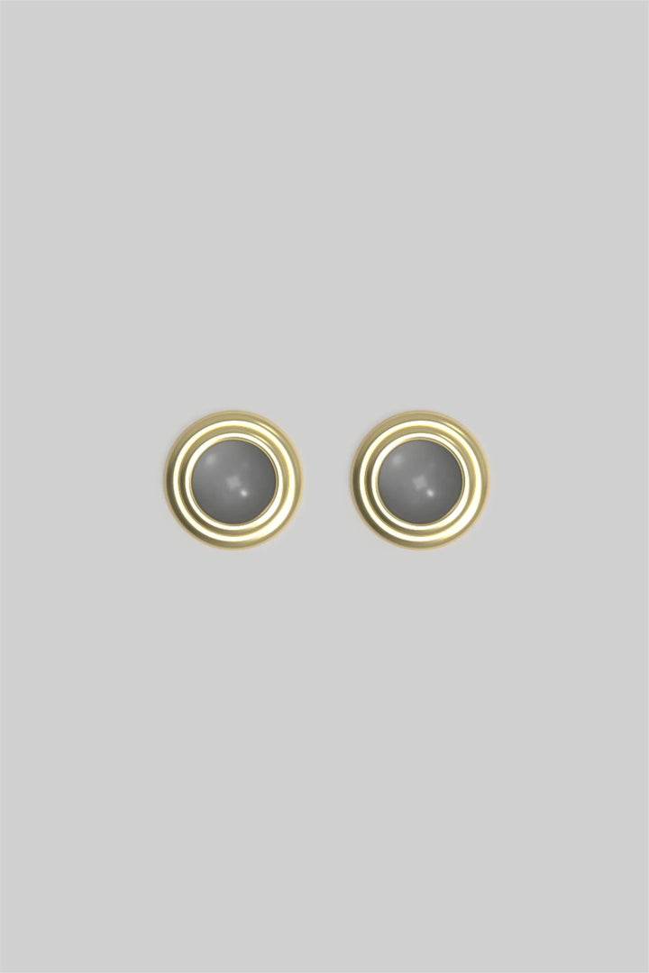 Lolly Stud Moonstone Plated