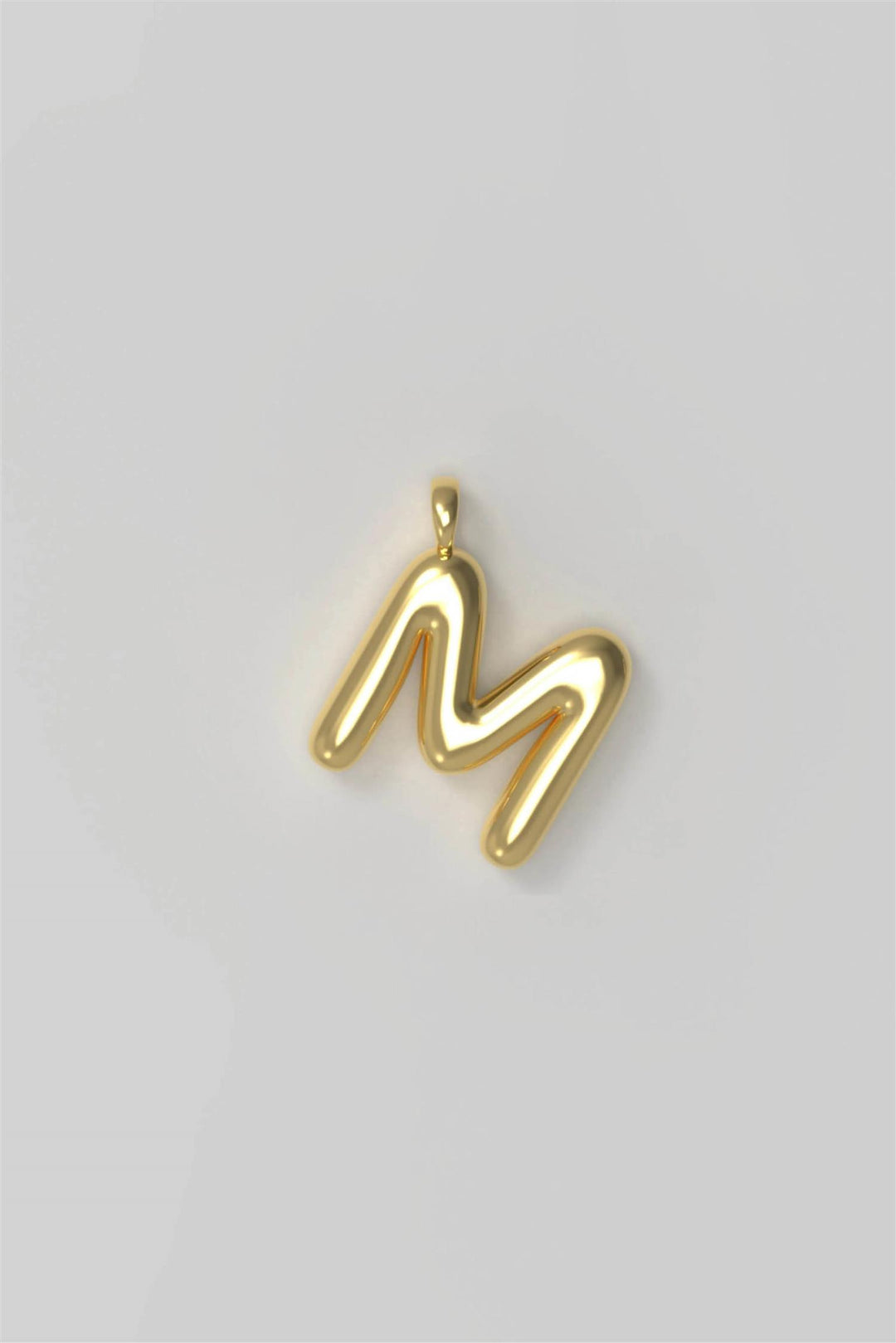 Letter Charm Large Plated