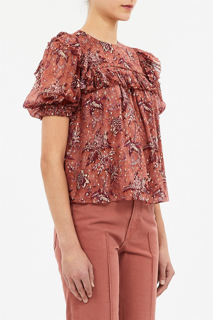 Jodie Puff Sleeve Top Oleander