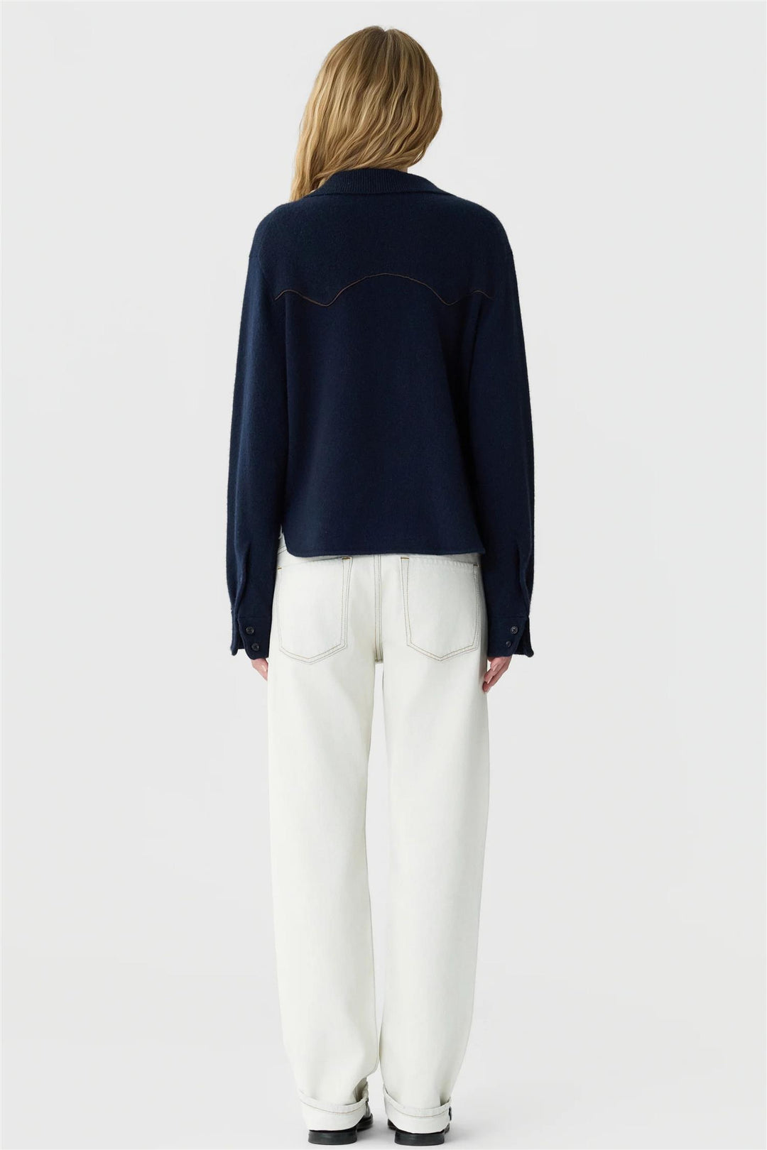 Cropped  Western Shirt Midnight