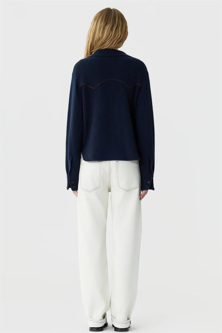 Cropped  Western Shirt Midnight
