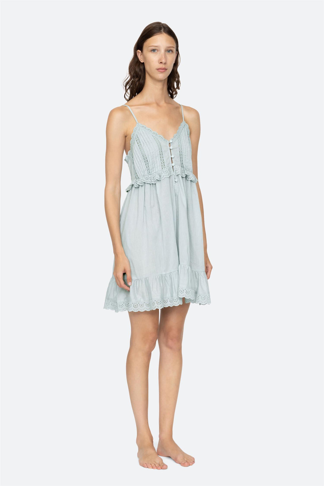 Elysse Embroidery Nightgown Sage