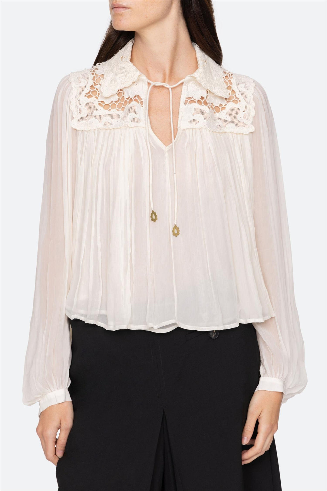 Daphne Long Sleeve Top Cream