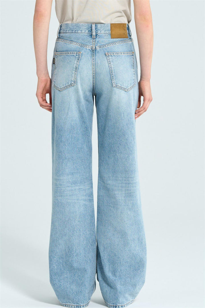 Korea Straight-Leg Jean Blue Aqua