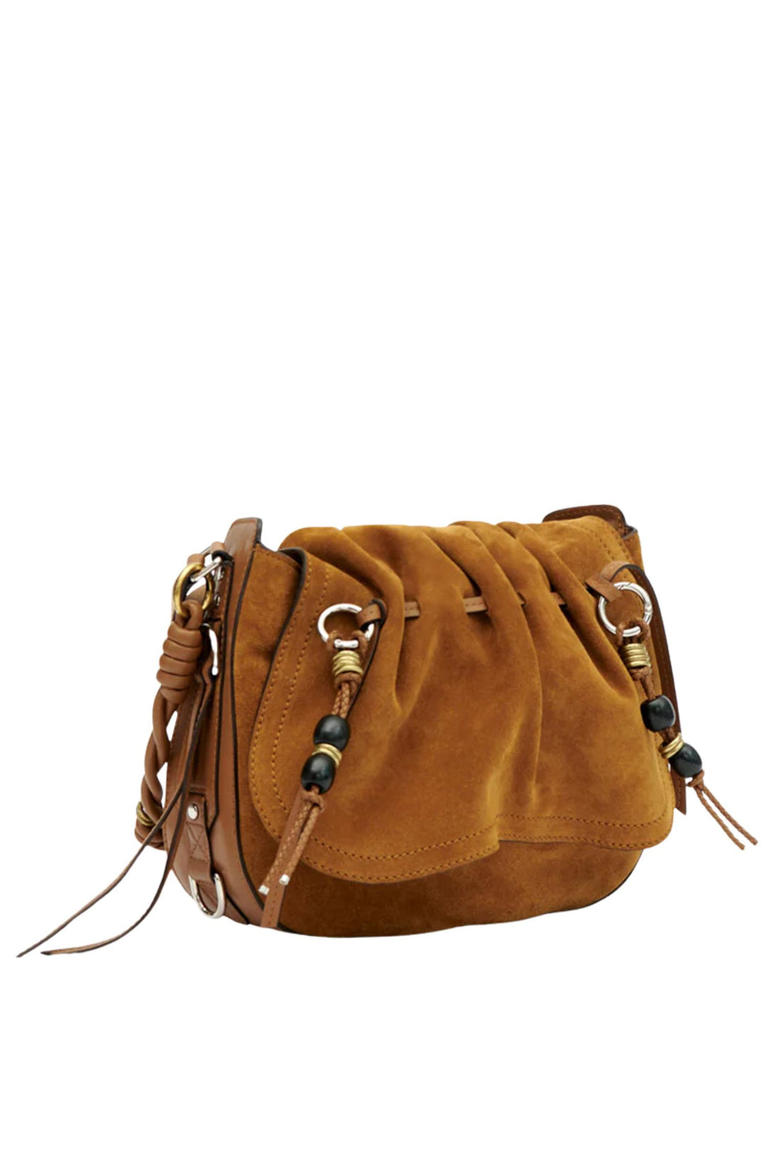 Bolton Suede Shoulder Bag Cognac