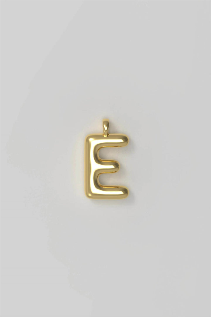 Letter Charm Large Plated