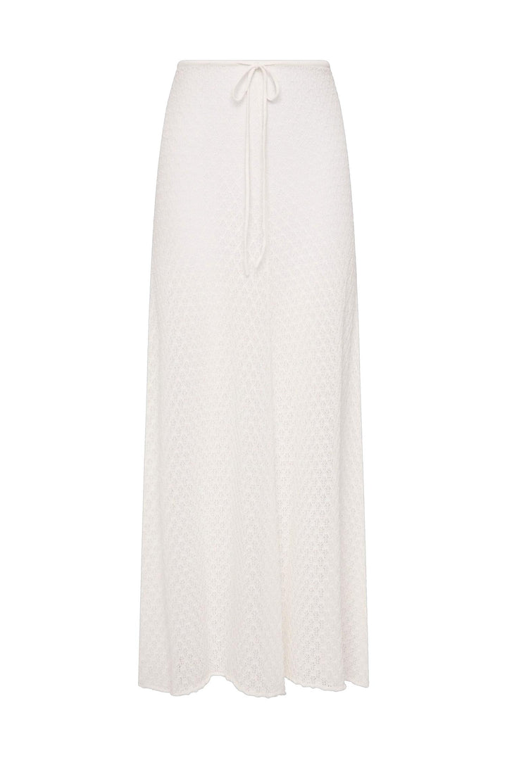 Lenna Skirt Pointelle Lace Vintage White