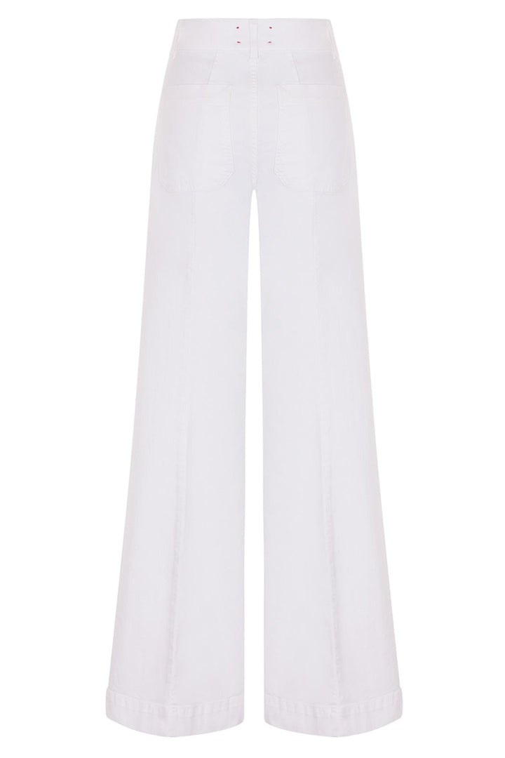 Jane Wide-Leg Trousers White