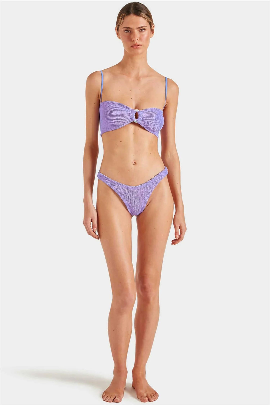Misty Crinkle Bikini Pearly Hoop Lilac