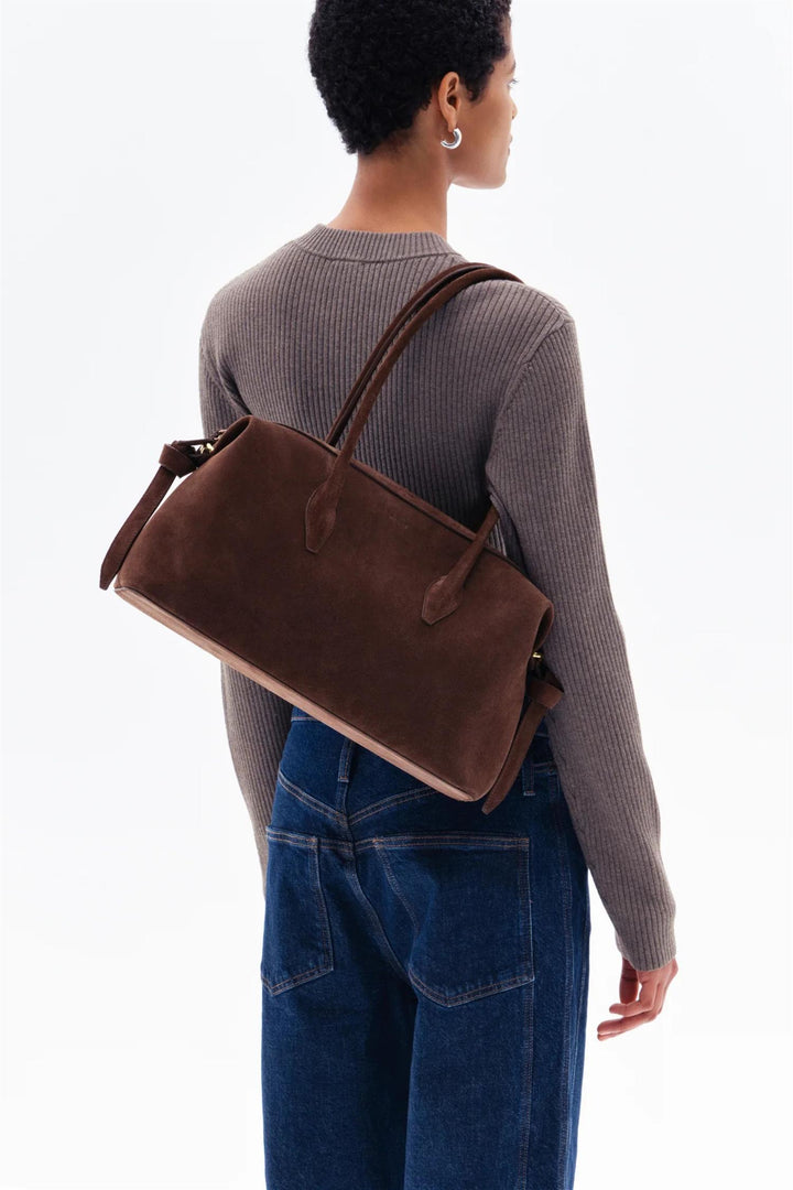 Brioche Duffle Suede Leather Chocolate