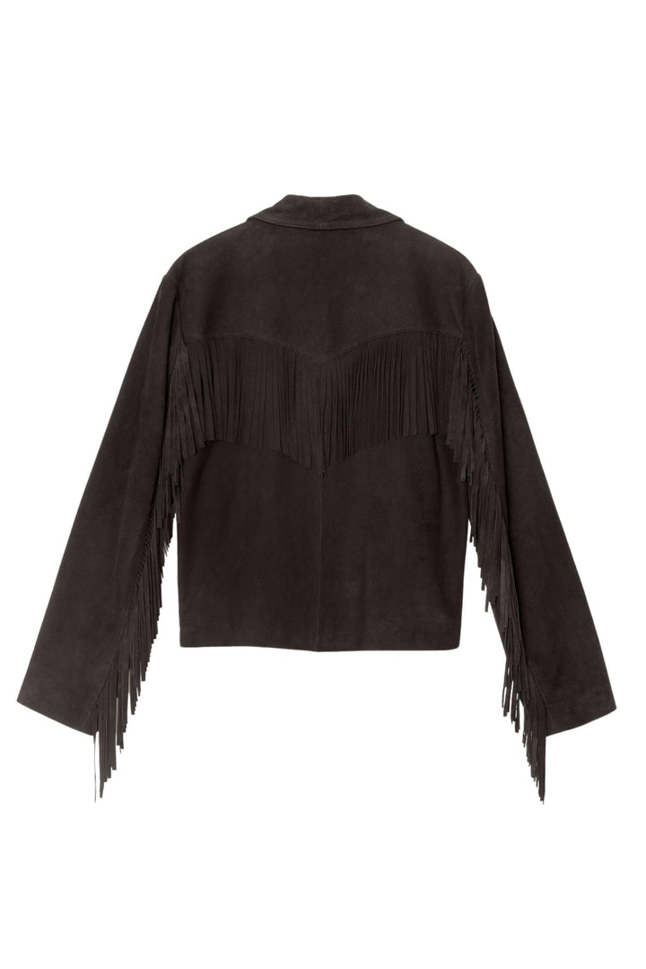 Bronco Suede Leathern Fringe Jacket