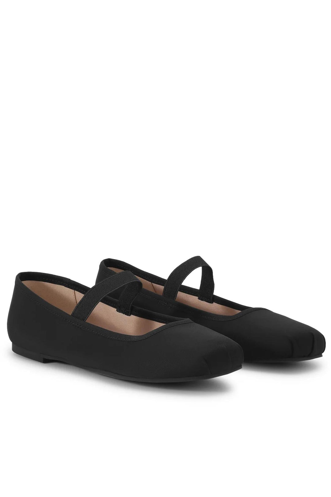 Tacoma Satin Ballerina Black