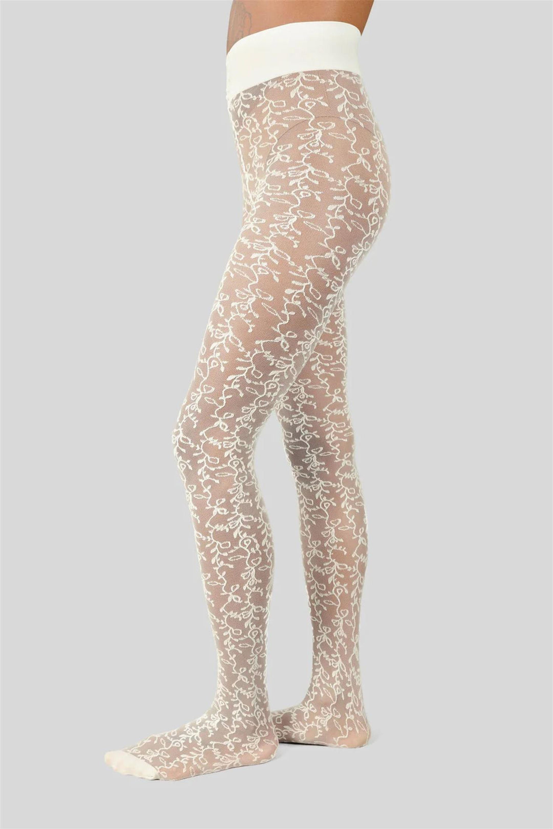Lo Lace Tights Ivory