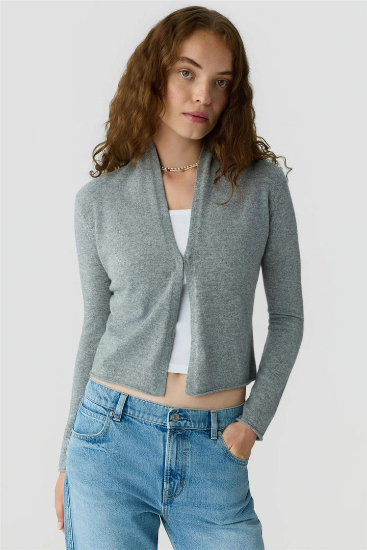 Stealth Cashmere Cardigan Heather Grey
