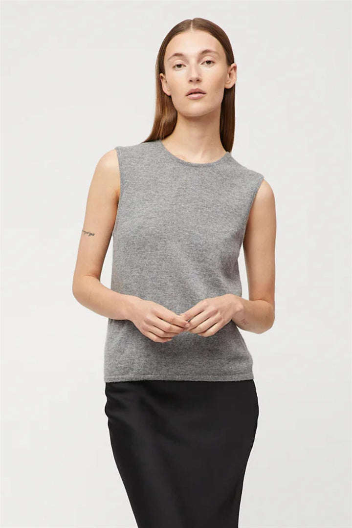 Classic Cashmere Tank Grey Melange