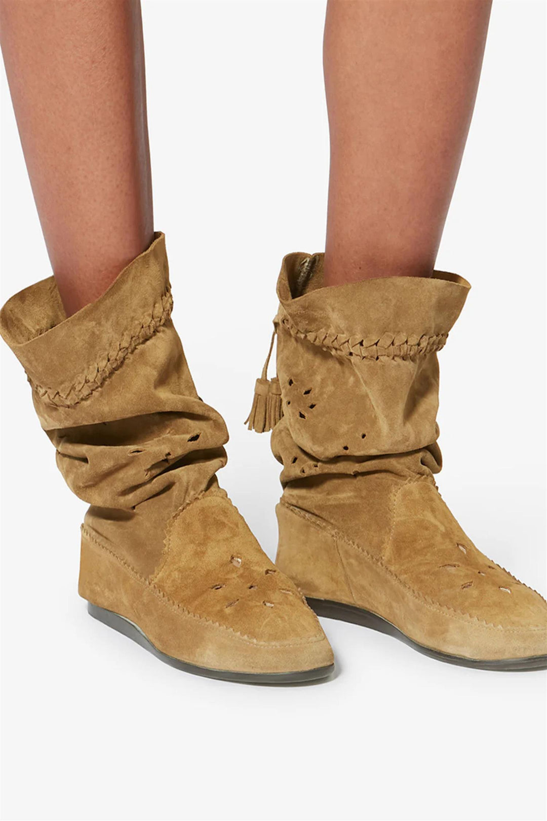 Welky Suede Boots Taupe