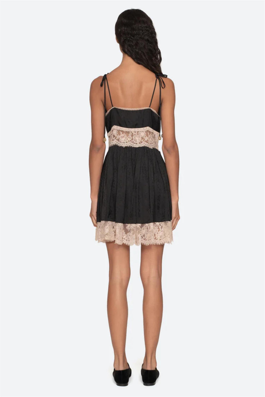 Ethel Solid Mini Dress Black