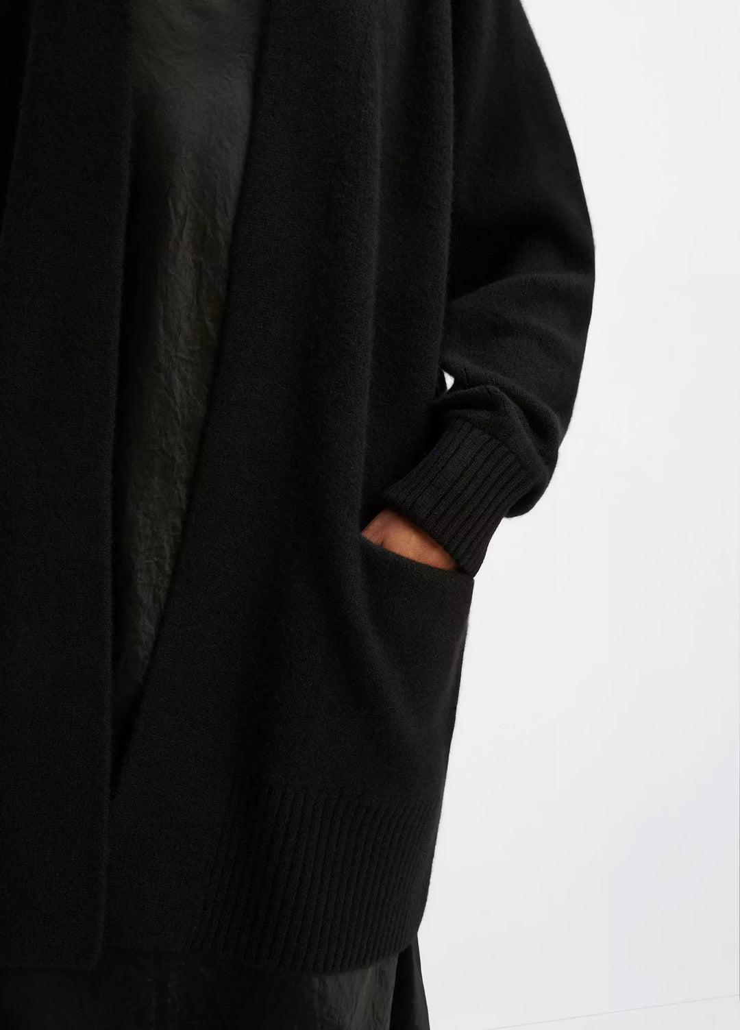 Cashmere Shawl Collar Cardigan Black