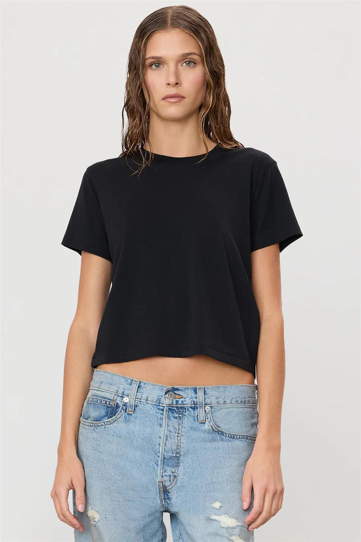 Short Sleeve Boxy Tee Black