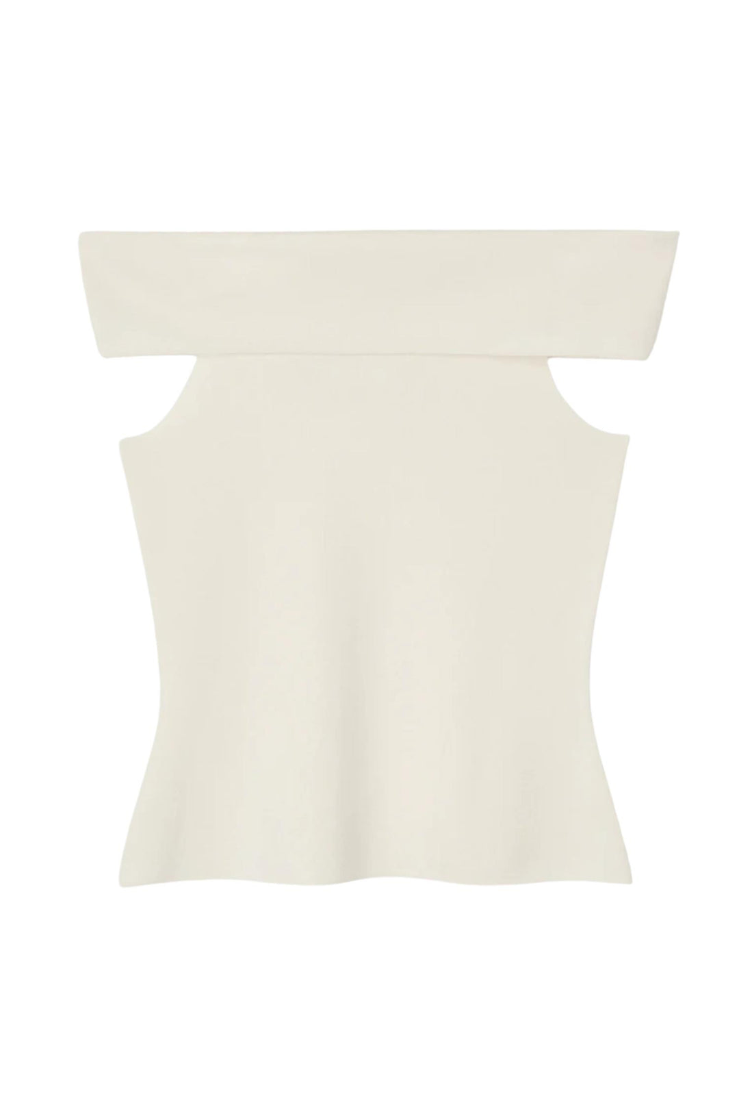 Compact Knit Off Shoulder Top Macadamia