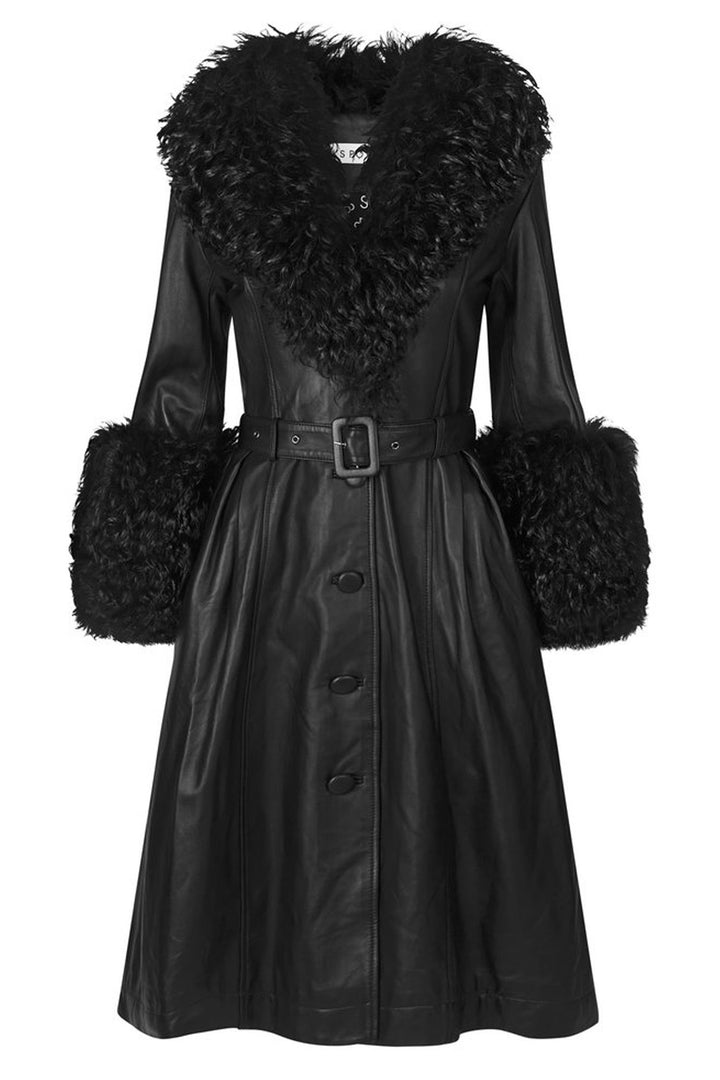 Foxy Shearling Coat Black