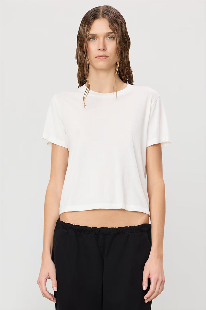Short Sleeve Boxy Tee Ivory