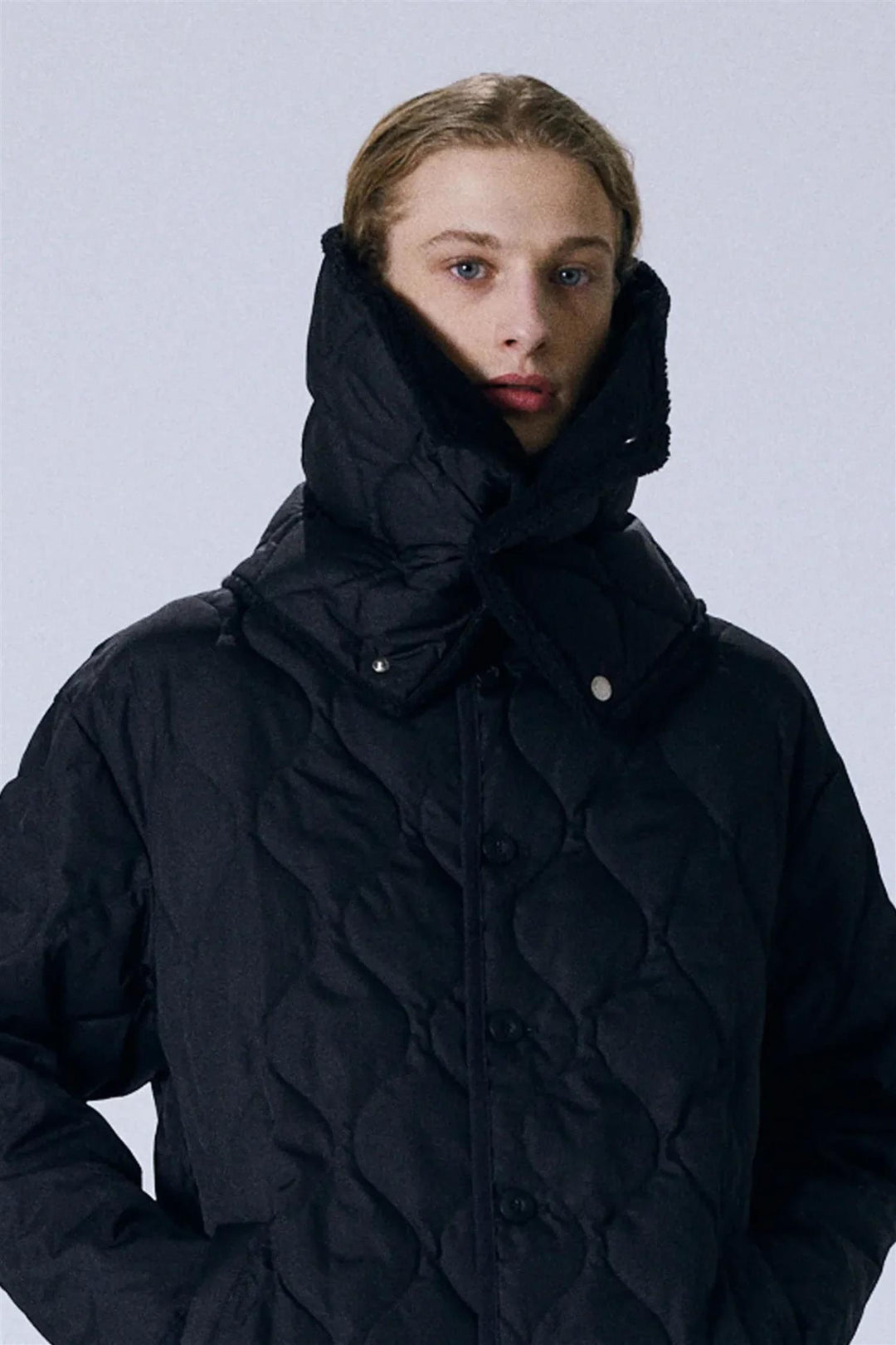 Military Reversible Down Neck Warmer Black