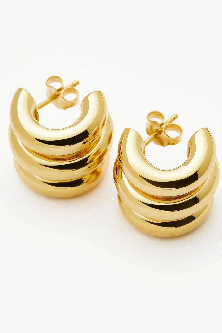 Chubby Triple Small Hoop Earrings