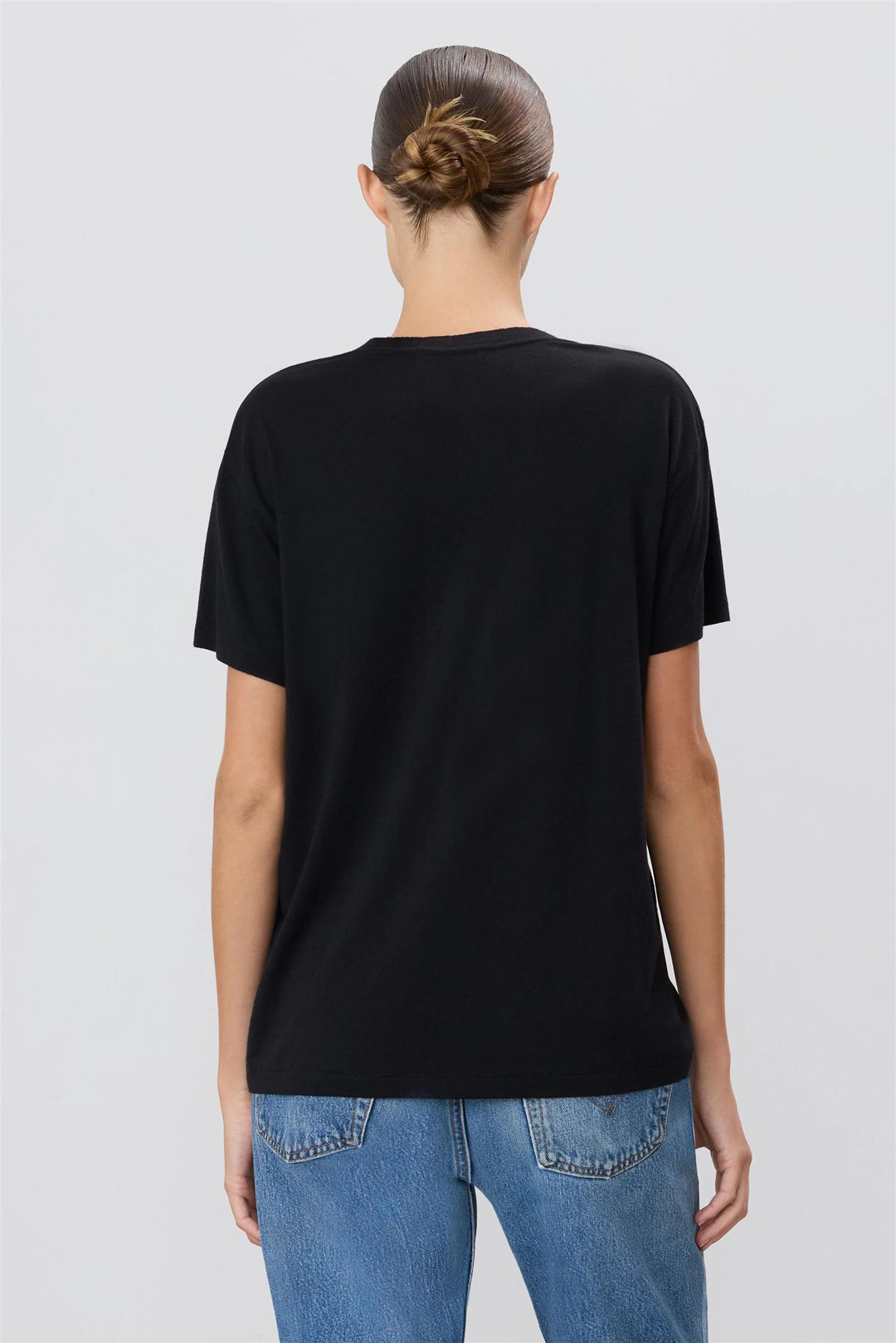 Short Sleeve Boyfriend T-Shirt Black