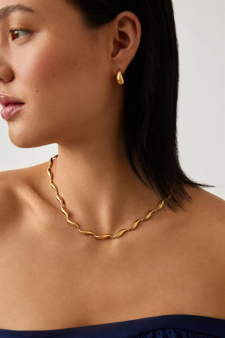 Savi Signature Link Chain Necklace Gold