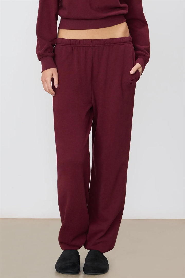 Boyfriend Pocket Sweatpant Oxblood