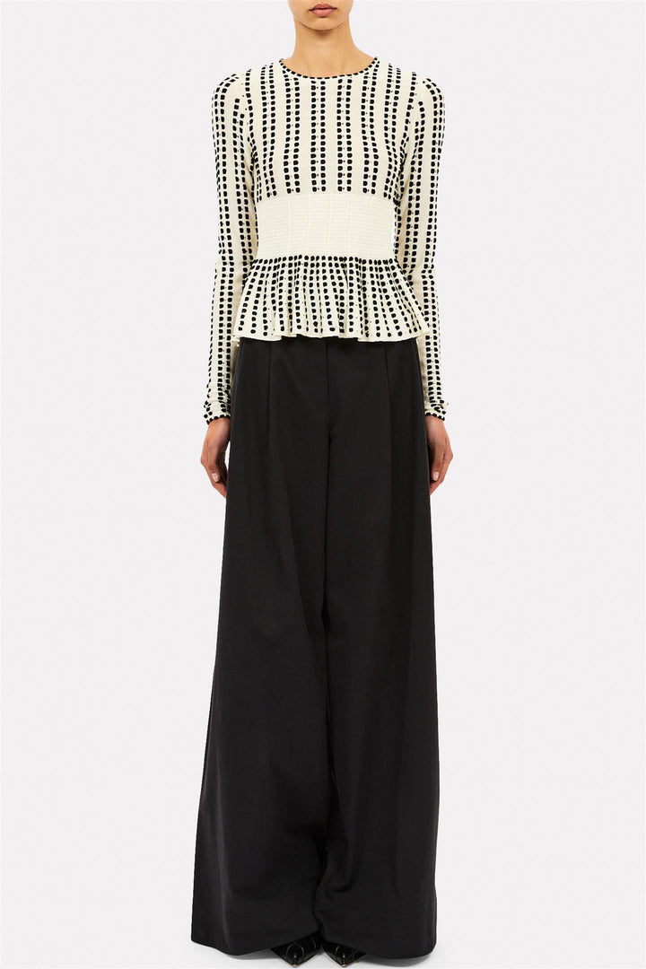 Serena Peplum Top Champagne