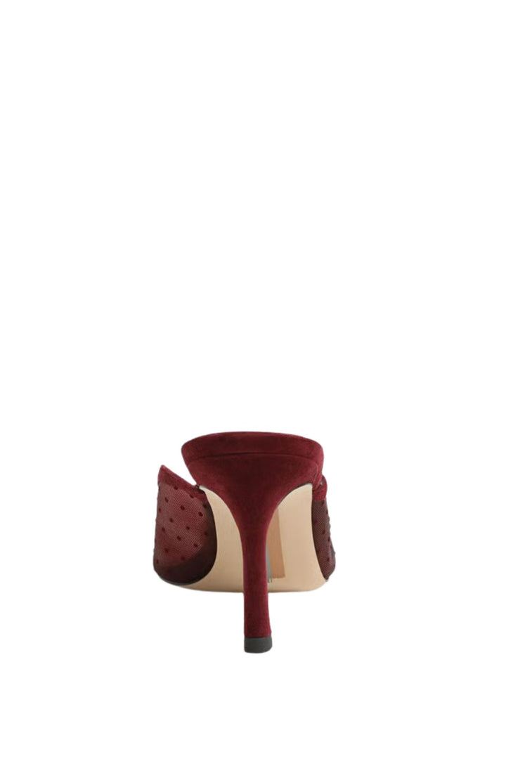 Margeaux Mini Polkadot Mesh French Merlot