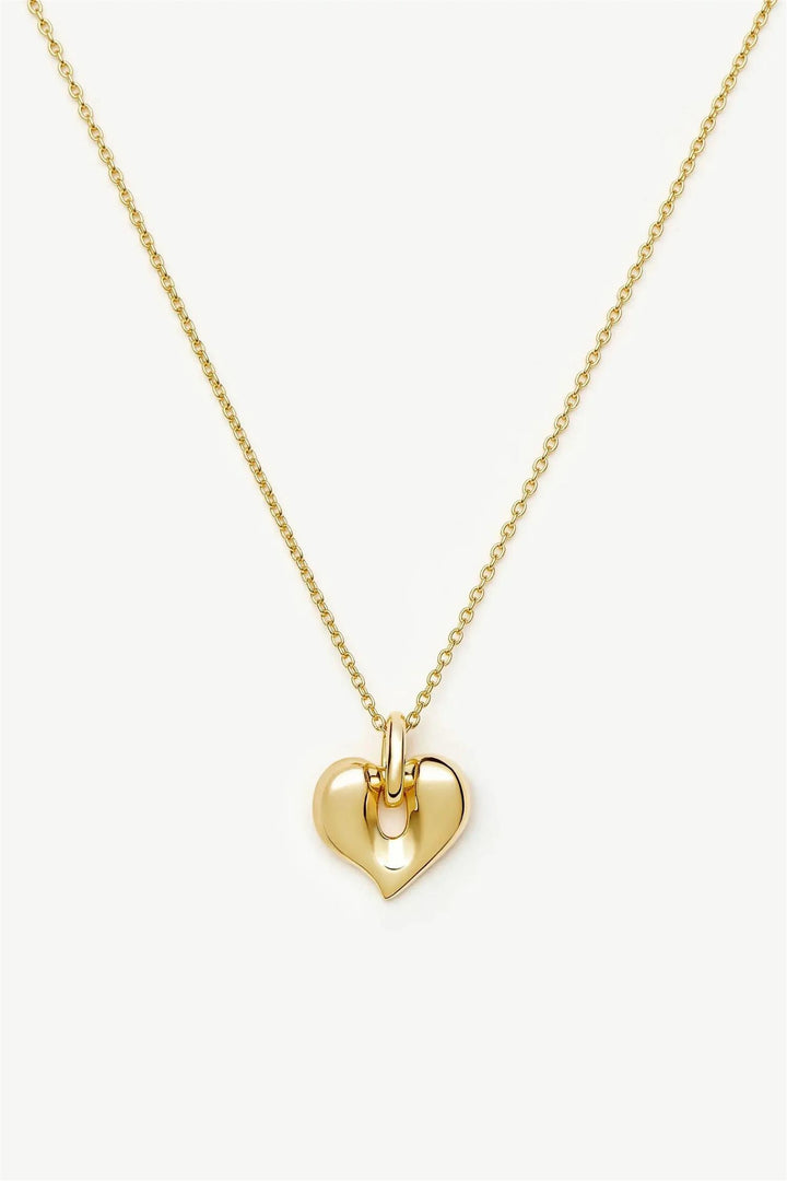 Molten Heart Pendant Necklace Gold