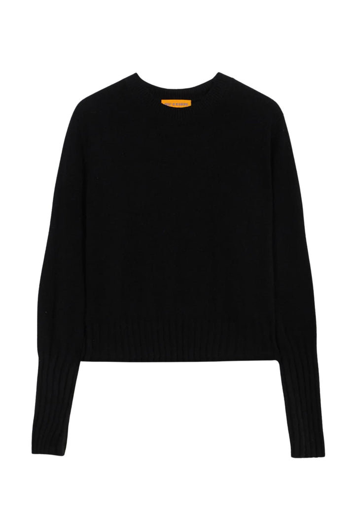 Shrunken Cashmere Crew Black