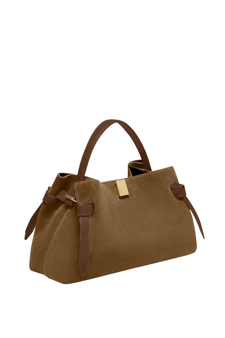 Gyoza Suede Leather Cognac