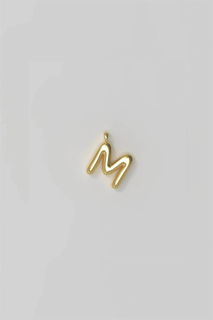 Letter Charm Small Plated